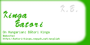 kinga batori business card